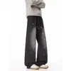 Jeans de Pierna Recta con Salpicaduras de Tinta para Hombre 2026 Nueva Marca Tendencia Retro Americana Rogue Guapo Sueltos de Pierna Ancha Pierna Recta Pantalones Largos Ropa de Hombre