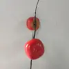 Fruta artificial haste curta romã caqui fruta rica decoração suave para casa bênção de Ano Novo balde arranjo de flores decoração flor de lanche de Ano Novo