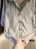 Camisa Social Masculina de Verão Retro 2026 com Lapela e Manga Curta, Estilo Novo, Fashion, Casual, Versátil, Fina, Respirável, Camisa Bonita