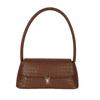 Bolsa Baguete da Moda Estilo Francês com Fecho de Grande Capacidade 2025 Padrão Tricotado Nova Textura Bolsa Simples de Ombro Axilar