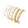Pulsera de cadena en forma de O con giro creativo de estilo metálico exagerado para mujer, pulsera con diseño vintage de nicho que combina con todo.