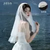 Tiara de pérolas estilo coreano para noiva, tiara de véu de noiva com borboleta, acessórios para sessão de fotos de registro de casamento, casamento e pedido de casamento