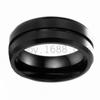 Versión Coreana Anillo de Acero de Tungsteno de Venta Caliente Anillo de Tungsteno Dorado para Hombre Ranurado Negro Galvanizado Anillo de Fábrica Anillo de Cola Venta al por Mayor