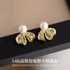 Pendientes de Encaje de Plata S999 con Lazo y Perlas para Mujer, Pendientes de Lujo Ligero de Gama Alta, Pendientes de Diseño Muy Bonitos y Elegantes