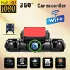 Nova dashcam 4 câmeras transfronteiriça 1080P conexão com celular visão noturna monitoramento de estacionamento imagem de ré gravação em loop