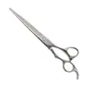Tesouras de tosa Lebiqimei aço 440C tesouras retas para tosa de corpo inteiro, design em forma de arco para tosa precisa, uso universal