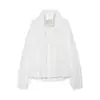 Fábrica de Ropa para Mujer Transfronteriza Venta al por Mayor Otoño 2026 Estilo Europeo y Americano Color Sólido Plisado Chaqueta de Nylon Prenda Exterior Superior