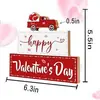 Joyas Transfronterizas Decoraciones de San Valentín Letrero de Madera Xoxo Adornos Manualidades de San Valentín
