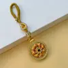 Chaveiro de Luxo Leve Dourado Antigo Estilo Chinês Novo Estilo Retrô Pingente Versátil Temperamento Pingente Fashion Atacado Girassol