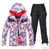 Traje de esqui feminino inverno ao ar livre à prova de vento água-respingos quente engrossado snowboard duplo-board traje de esqui nova chegada