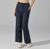Pantalones Deportivos para Exteriores a Prueba de Tres Elementos Transfronterizos, Pantalones Deportivos Rectos Holgados para Mujer, Cintura Alta con Cordón, Pantalones de Pierna Ancha Cortavientos para Fitness, Running, Yoga