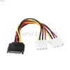 Fonte de Alimentação de Computador 4 pinos IDE Grande 4 pinos Fêmea para SATA Macho Adaptador de Pino 4P para 15P para Alimentação de Drive Óptico Fio de Cobre