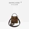 2025 Feminino Gutiko Nova Moda Transfronteiriça Clássica Estilo Antigo Estampada Versátil Bolsa de Balde de Inverno Bolsa Tiracolo Bolsa Transversal