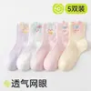 Calcetines para Niños para Primavera y Verano, Malla Fina, Transpirables, Absorbentes de Sudor, Resistentes al Desgaste, Sin Olor, Calcetines para Bebé, Lindos Calcetines de Dibujos Animados para Verano