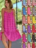 Verano 2026 Nuevo Llegada Amazon Deseo Estilo Pastoral Europeo Americano Dobladillo Ancho Floral Sin Mangas Camisola Chaleco Vestido
