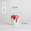 Jarrón de cerámica roja esmaltada de Jingdezhen, inserto de flores, decoración de porcelana para sala de estar, adornos de escritorio, jarrón seco, decoración del hogar