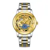 Reloj de Cuarzo Estilo Europeo y Americano Doctor Tong para Hombre, Elegante Reloj de Cuarzo Falso Mecánico Calado, Reloj para Hombre con Correa de Acero Impermeable