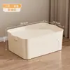 Caja de almacenamiento estilo crema para ropa del hogar y artículos varios, caja de almacenamiento móvil al por mayor para bocadillos y juguetes, caja de almacenamiento de gran capacidad