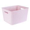 Cesta de almacenamiento tejida de plástico marco para juguetes libros escritorio de jardín de infantes caja de almacenamiento para snacks caja de almacenamiento para ropa