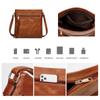 Bolsas de Mujer Transfronterizas 2026 Nuevo Estilo Vintage Accesorios de Borlas Bolsa con Doble Cremallera Bolsa Cruzada de Hombro Ajustable Al por Mayor
