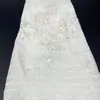 Tela de lentejuelas y perlas vestido de novia ropa de escenario tela de malla bordada con lentejuelas punto cabello liso