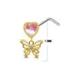 Gaby Europa y Estados Unidos transfronterizo corazón mariposa nariz nariz nariz anillo de nariz fabricantes de joyería para piercing corporal punto araña uñas para la nariz