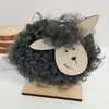 Adornos de Ovejas de Fieltro de Lana Creativos Transfronterizos, Lindas Decoraciones de Muebles de Madera, Accesorios de Decoración de Escritorio, Decoraciones