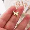 Comércio Exterior Mais Vendido Aço Inoxidável Espelhado Corte Plano Acessórios de Joias DIY Duplo Furo Borboleta Pulseira Colar Pingente