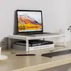 Base Elevada para Monitor Soporte Estante Elevado Estante para Computadora de Escritorio Estante de Almacenamiento para Escritorio de Oficina