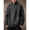 Sudadera Pesada de Alto Gama Italiana con Media Cremallera y Cuello Alto para Hombre, Estilo Primavera y Otoño 2026, Marca Americana de Moda, Chaqueta Casual Holgada