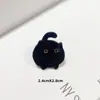 Broche de Metal Estilo Japonês Fofo de Nicho, Broche Criativo e Único de Gato Preto, Acessório de Bolsa Versátil para Presente