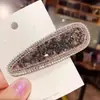 Pinza de Pelo de Cristal Estilo Coreano Celebridad de Internet Ins Pinza para el Pelo con Pedrería Pinza para Flequillo Accesorio para el Cabello Full Diamond Lujo Ligero