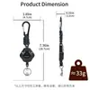 Cuerda Trenzada Hebilla de Fácil Tracción Alto Rebote Exterior Anti-pérdida Camping Montañismo Hebilla Retráctil Fácil Tracción Llavero Portátil con Correa