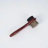 Cepillo de esponja de madera de haya para pulir zapatos de cuero, cepillo negro para betún de zapatos, juego de herramientas para pulir y encerar zapatos