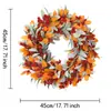 Nuevo producto transfronterizo Amazon Halloween otoño corona de frutos rojos festival de la cosecha corona de orejas de conejo hoja decoración decoración de puerta