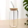 Copo de Canudo para Refrigerante de Vidro com Laço Simples Transfronteiriço para Café Leite Estudante Feminina Mesa Designer Grande Capacidade