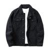 Chaqueta de mezclilla de trabajo jacquard nueva de otoño 2025 para hombre con solapa americana holgada y moderna casual más fácil de combinar