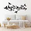 Adesivo de Parede Autoadesivo Estilo Chinês Casual Ramo de Tinta Pássaro Brincando Decoração de Sala de Estar Quarto Adesivo Br63890