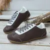 Zapatillas Deportivas Casuales Retro Marrones Alemanas para Mujer, Nuevo Estilo Primavera 2026, con Bloques de Color y Cordones