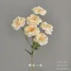 Arranjo de Chão com Flores Artificiais Cor de Champanhe, Rosa de Casamento, Hortênsia, Material de Flores para Corredor de Teto, Arranjo de Decoração para Auditório