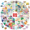 200 Piezas de Ins Frescos Pequeños Pegatinas Transfronterizas con Texto en Inglés Patineta Guitarra Maleta Impermeables Pequeñas Pegatinas Inspiradoras