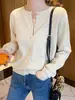 Chaqueta Cardigan Mujer Nueva Primavera Otoño Delgada Ropa Exterior Tejidos Suéter de Principios de Otoño Suelto Manga Larga Superior Para Ropa Exterior