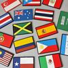 P032 Selo Personalizado de Borracha Macia em PVC com Bandeiras do Mundo Velcro Suprimentos para Exterior Patch de Borracha Emblema de Silicone
