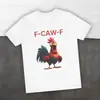 Nova Camiseta Gráfica de Galo Engraçado F-Caw-F para Unissex