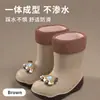 Botas de lluvia para niños 2026 nuevo estilo para niños y niñas, zapatos impermeables antideslizantes para niños pequeños y estudiantes para coches