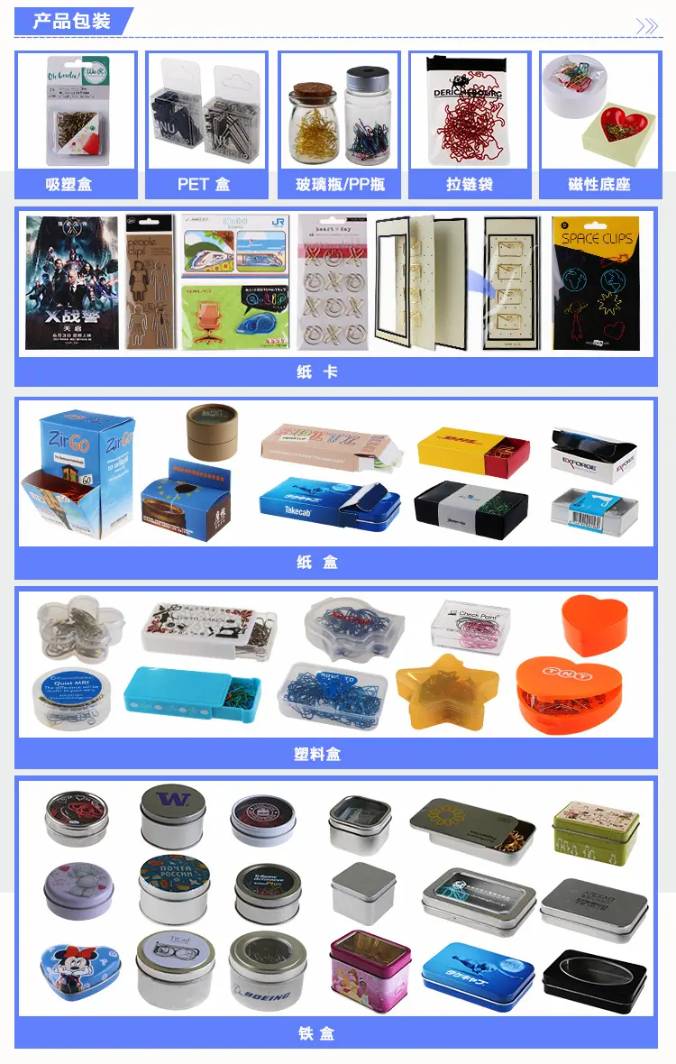 回形针产品包装分类