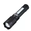 Lanterna de Sinalização Forte e Nova para Travessia de Fronteira Iluminação Doméstica e Externa Recarregável Display Digital Luz Vermelha Azul Branca Lanterna Multivelocidade