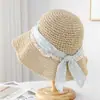 Sombrero de Paja para Mujer, Viaje de Verano, Vacaciones en la Playa, Sombrero de Sol de Paja, Ala Ancha para Exteriores, Hace que la Cara Parezca Más Pequeña, Protección Solar, Sombrero de Sol Transpirable