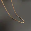 Cadena de Onda de Agua de Alta Gama Más Vendida Transfronteriza para Mujer, Cadena Metálica de Moda y Sencilla, Collar Dorado para Mujer al por Mayor