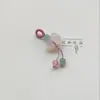 Colgante Natural de Loto Rojo del Sur Jade Hetian Anillo de Tirar Pequeño de Encaje Accesorios DIY Pulsera Zen Cuerda Roja Calabaza Tejida
